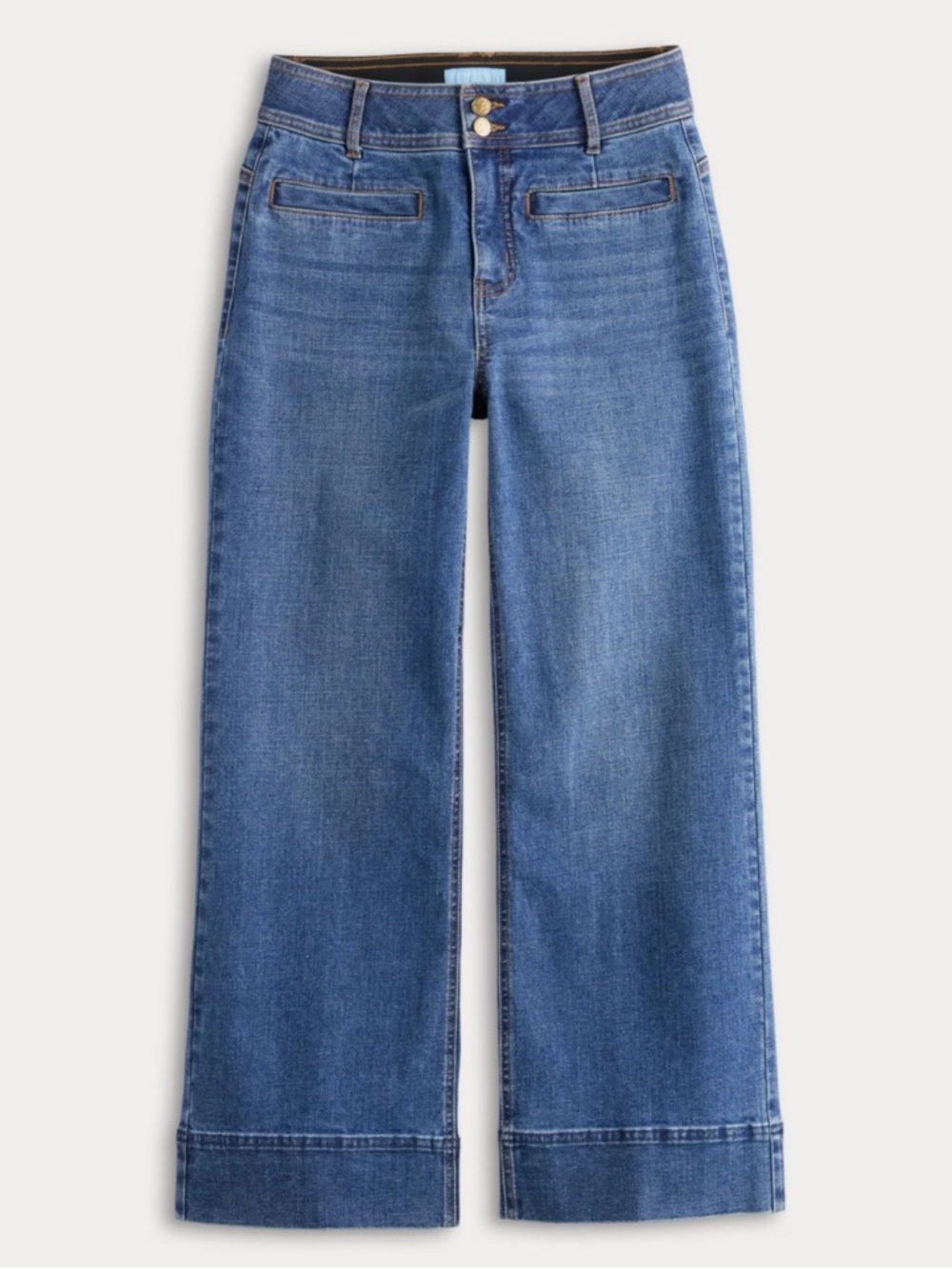 Draper James Women's High Rise Wide Leg Jeans Size 14 - Picture 5 of 10